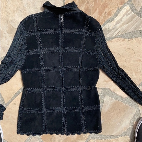 Lisa Z Black mesh LEATHER jacket - Picture 4 of 4